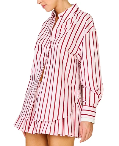 Line & Dot Women's Vivee Collared Neck Shirt