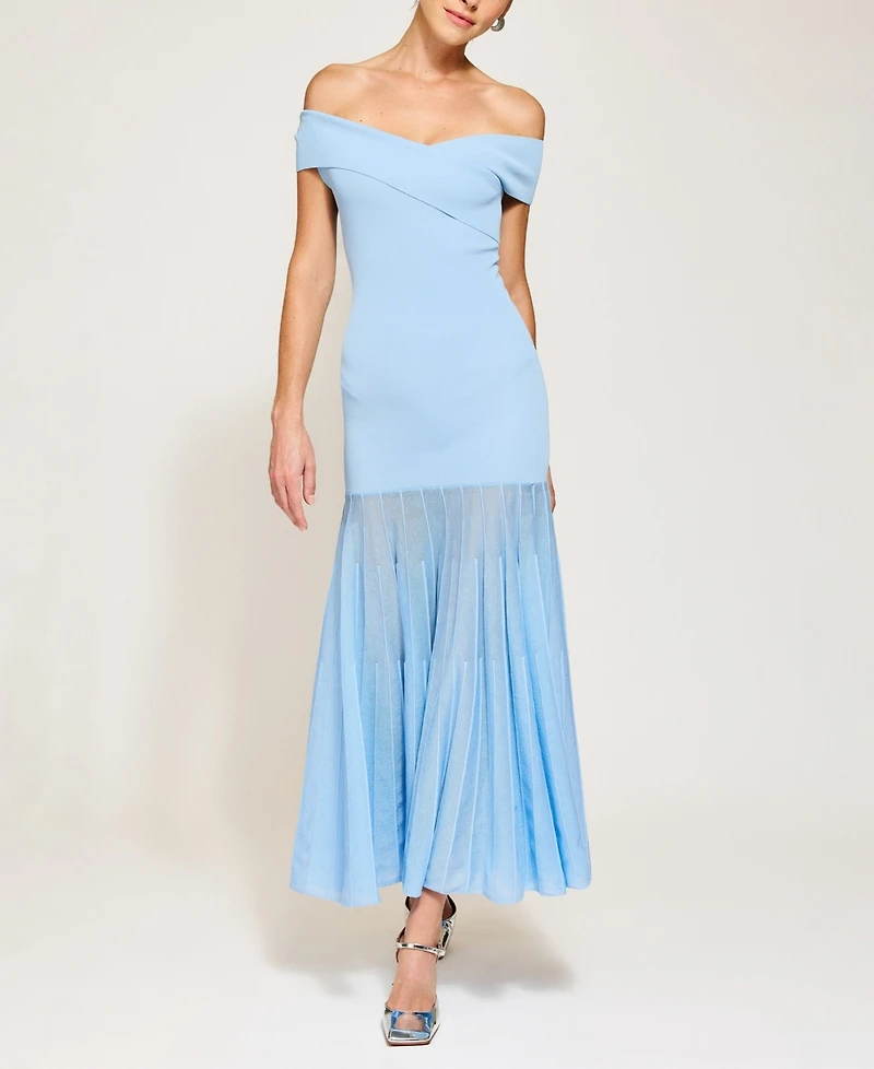 Line & Dot Women's Rowan Off-The-Shoulder Sweater Dress