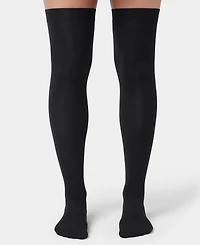 Hue Women's Opaque Contrast Bold Over The Knee Socks