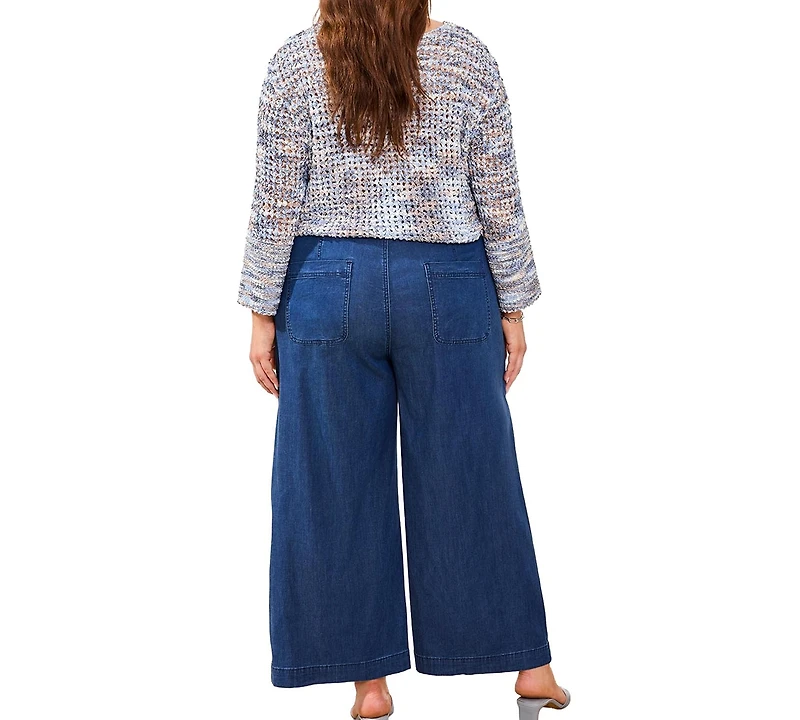 Tribal Plus Inclusive Audrey Jogger Wide-Crop Denim Jeans