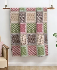 Greenland Home Fashions Priya Reversible Cotton Blend Throw, 50" x 60"