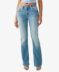True Religion Women's Tattoo Becca Bootcut Big T Flap Jeans