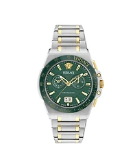 Versace Men's Greca Reaction Two Tone Bracelet Watch, 43mm