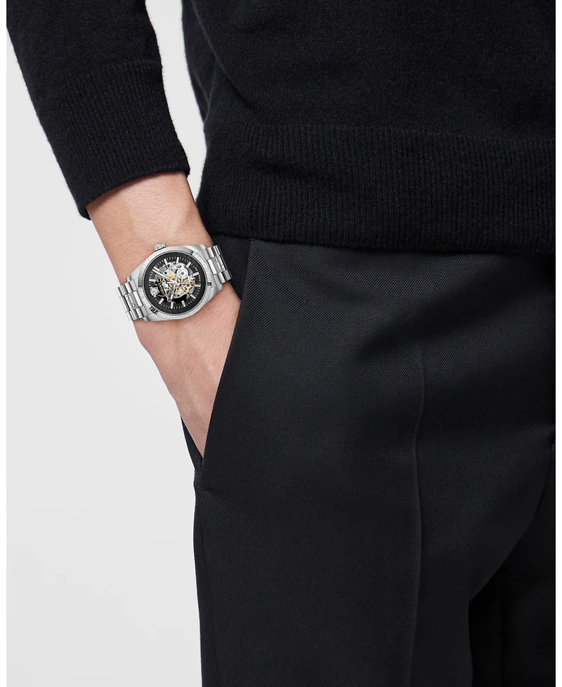 Versace Men's Millenyium Limited Edition Automatic Silver Stainless Steel Bracelet Watch, 40mm