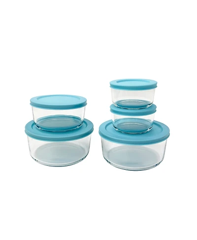 Sedona Kitchen 10-Pc. Glass Food Storage Set