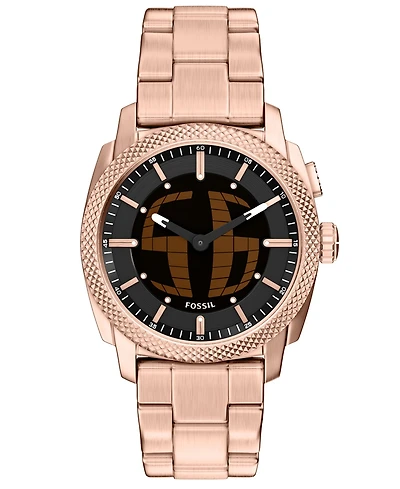 Fossil Men's Machine Big Tic Rose Gold-Tone Stainless Steel Watch, 41mm