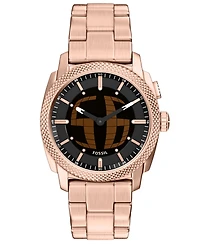 Fossil Men's Machine Big Tic Rose Gold-Tone Stainless Steel Watch, 41mm