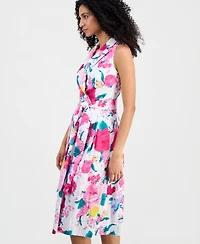 Anne Klein Women's Notch Collar Sleeveless Wrap Dress