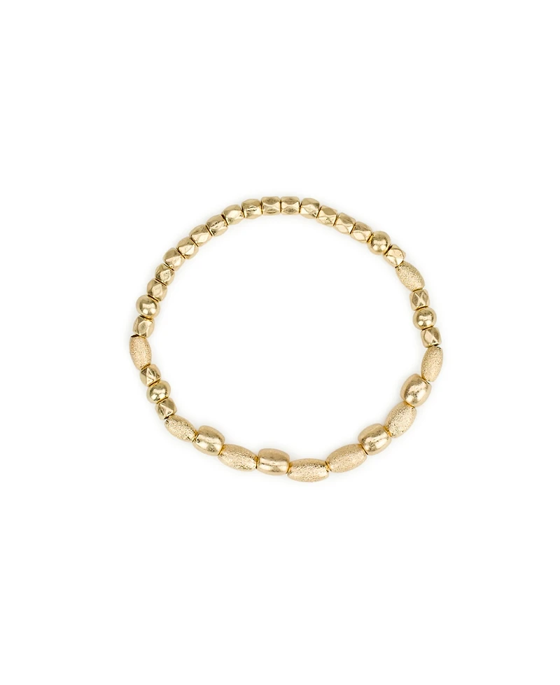 Patricia Nash Gold-Tone Plated Fish Bead Stretch Bracelet