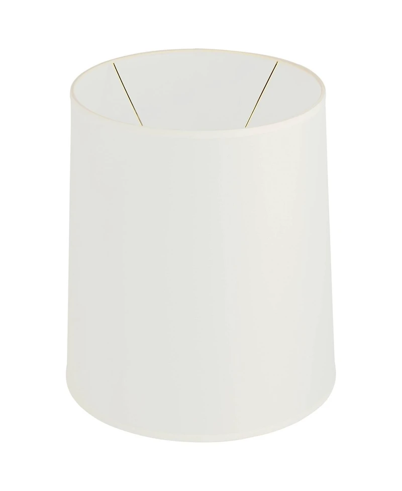 Springcrest Large Drum Lamp Shade Off-White Fabric 14" Top x 16" Bottom x 18" High Spider with Replacement Harp and Finial Fitting