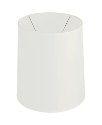 Springcrest Large Drum Lamp Shade Off-White Fabric 14" Top x 16" Bottom x 18" High Spider with Replacement Harp and Finial Fitting