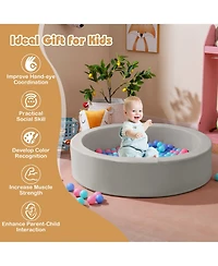 Mecale 42.5-Inch Round Foam Ball Pit for Toddlers with Sponge Filling, Washable Cover