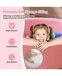 Mecale 42.5-Inch Round Foam Ball Pit for Toddlers with Sponge Filling, Washable Cover