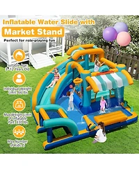Mecale Inflatable Water Slide Bounce House Jump Castle with 750W Blower Included