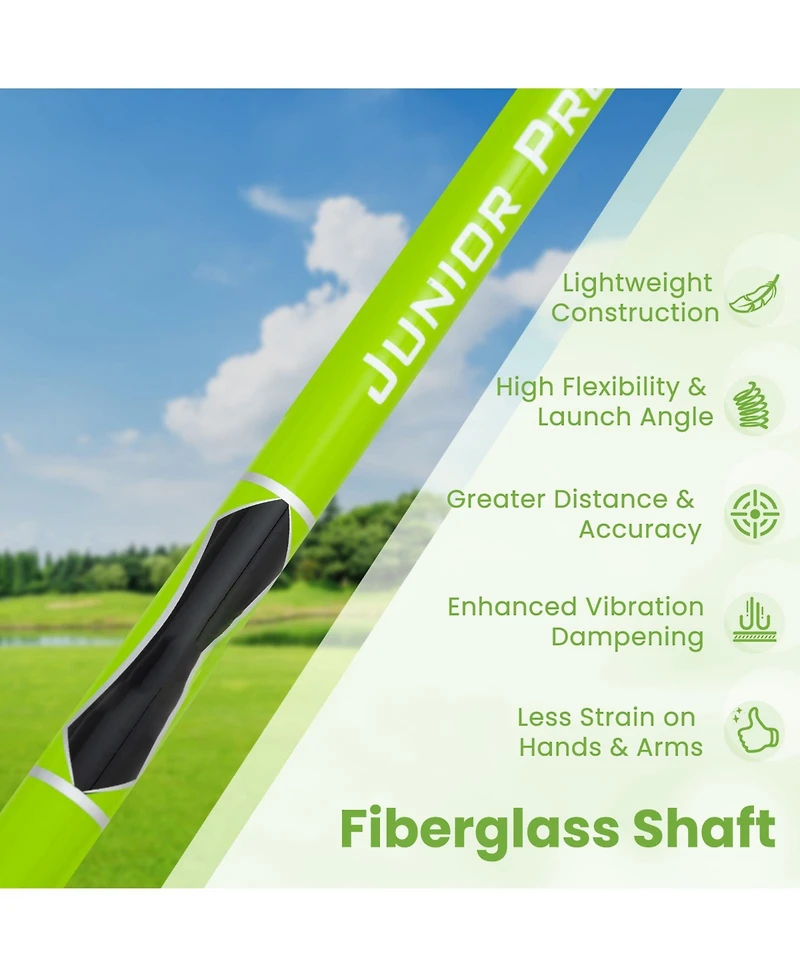 Mecale Kids Golf Club with Fiberglass Shaft & Headcover