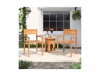 Slickblue Teak Wood Outdoor Dining Armchair for Patio or Garden