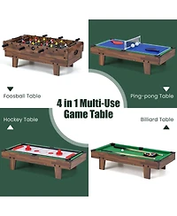 Mecale 4-in-1 Combo Game Table Set with Billiards