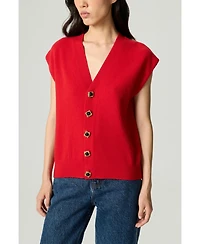 Nocturne Women's Embellished V-Neck Knit Sweater Vest