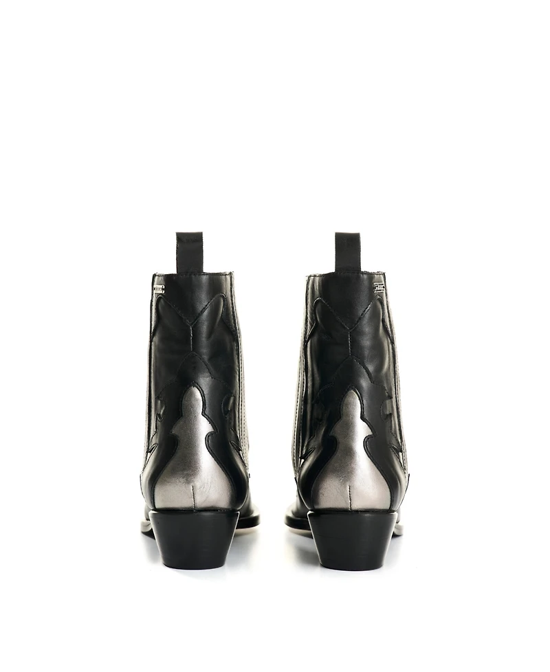 Velez Women's Leather Western Ankle Boots