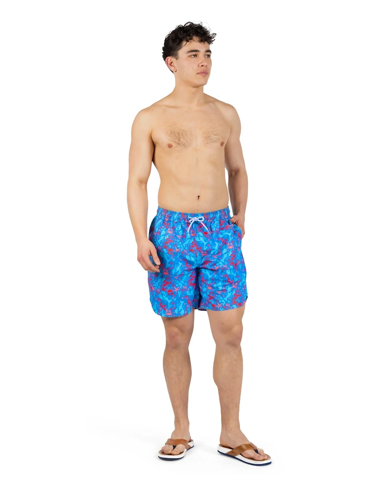 TailorByrd Men's Lobsters Printed Swim Shorts