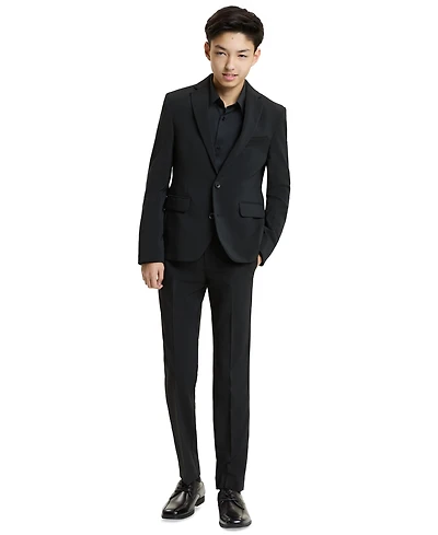 Kenneth Cole Reaction Big Boys Slim Fit 2 Piece Stretch Suit