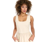 London Times Women's Square Neck Midi Dress