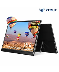 Ltmate Portable Monitor 15.6-inch, 1080P Usb-c Hdmi Ultra-Slim Travel Monitor with Kickstand, Eye Care, External Second Screen for Laptop Pc Mac Phone