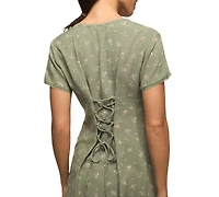 Lucky Brand Women's Floral Simone V-Neck Midi Dress