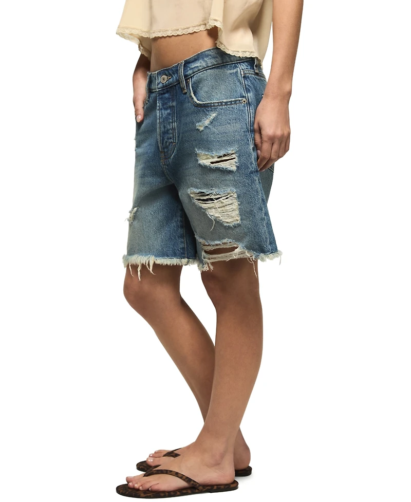 Lucky Brand Women's Cotton Baggy Classic High-Rise Shorts