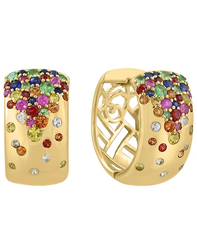 Effy Collection Multi-Gemstone (1-5/8 ct. t.w.) Earrings in 14k Yellow Gold