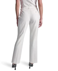 Dkny Petite Pinstripe Modern Fit Flared Pants