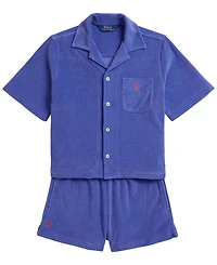 Polo Ralph Lauren Girls' 7-16 Terry Shirt & Short, 2-Piece Set