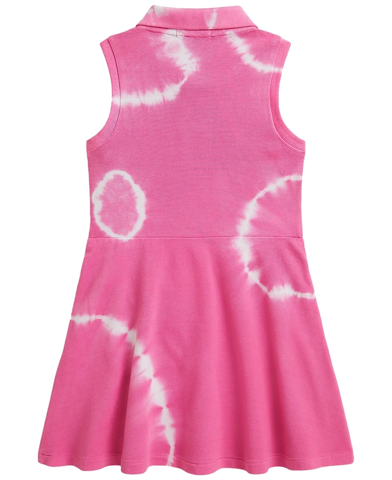 Polo Ralph Lauren Girls' 2T-6X Tie-Dye Faux-Wrap Mesh Dress