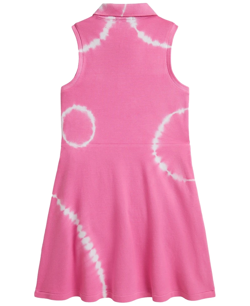 Polo Ralph Lauren Girls' 7-16 Tie-Dye Faux-Wrap Mesh Dress