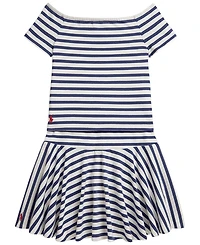 Polo Ralph Lauren Girls' 7-16 Striped Stretch Jersey T-Shirt & Skort