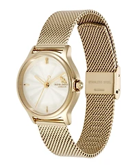 Olivia Burton Women's Ob Classic Bee Gold Tone Stainless Steel Mesh Bracelet Watch, 29.8mm