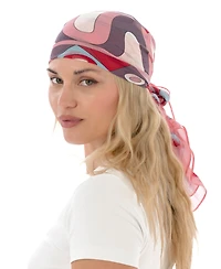 Marcus Adler Satin Geo Print Square Scarf