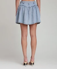 Avec Les Filles Women's Belted Mini Skirt