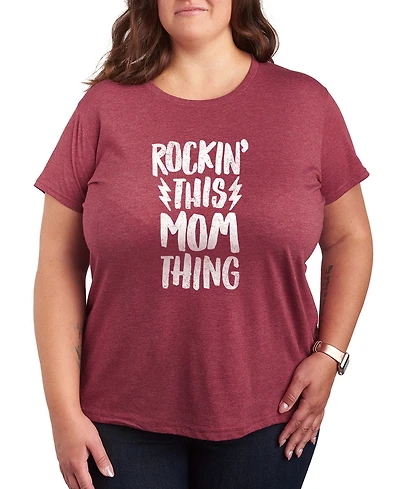 Hybrid Apparel Plus Instant Message Rockin This Mom Thing Short-Sleeve Graphic T-Shirt