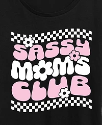Hybrid Apparel Plus Instant Message Sassy Moms Club Short-Sleeve Graphic T-Shirt