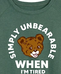 Hybrid Apparel Plus Instant Message Tired Simply Unbearable French Terry Long-Sleeve T-shirt