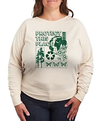 Hybrid Apparel Plus Instant Message Protect This Place French Terry Long-Sleeve T-Shirt