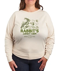Hybrid Apparel Plus Winnie The Pooh Rabbit Carrot Farm French Terry Long-Sleeve T-Shirt