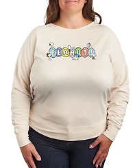 Hybrid Apparel Plus Peanuts Snoopy and Siblings Eggs French Terry Long-Sleeve T-Shirt