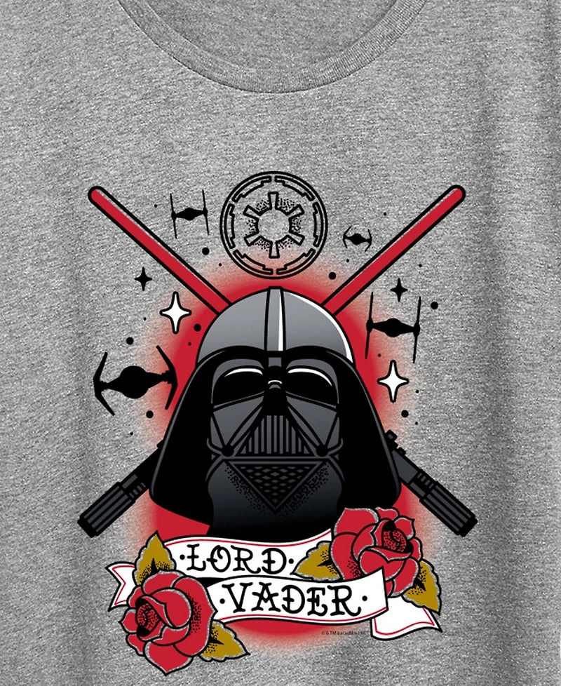 Hybrid Apparel Plus Star Wars Darth Vader Traditional Tattoo Short-Sleeve Graphic T-Shirt