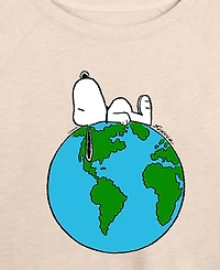 Hybrid Apparel Plus Peanuts Snoopy Earth French Terry Long-Sleeve T-shirt