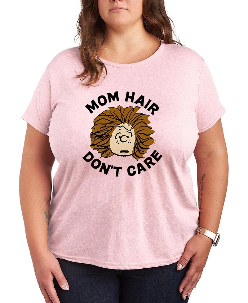 Hybrid Apparel Plus Peanuts Mom Hair Don't Care Short-Sleeve Graphic T-Shirt