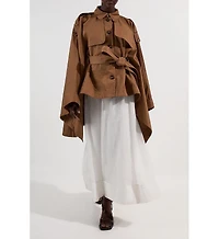 Karen Millen Women's Cape Detail Trench Coat