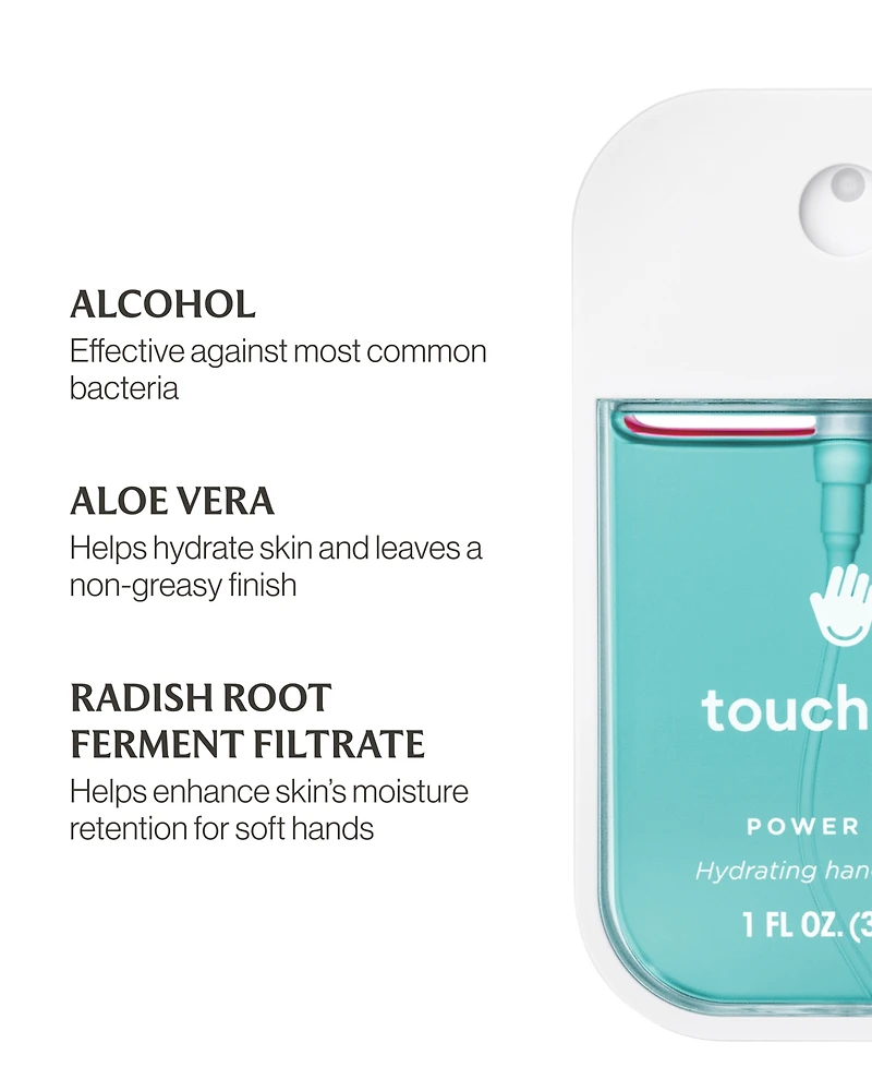 Touchland Power Mist Blue Sandalwood Hydrating Hand Sanitizer, 1 oz.