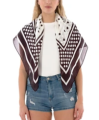 Marcus Adler Satin Polka Dot Square Scarf